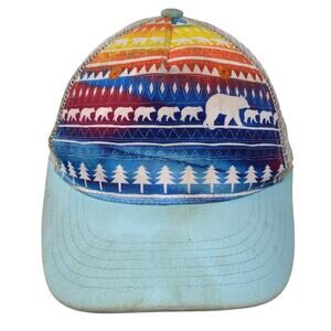 Cirque Mountain Snapback Trucker Cap Multicolor One Size Adjustable Mesh Back